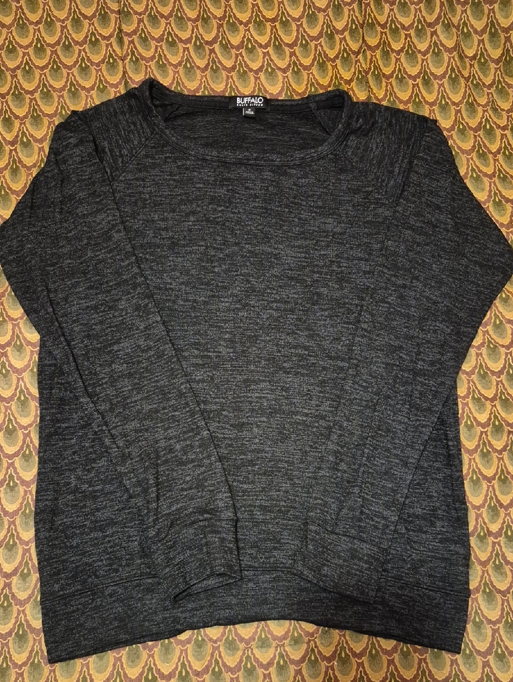 Buffalo David Bitton Dark Heather Gray Crewneck Pullover